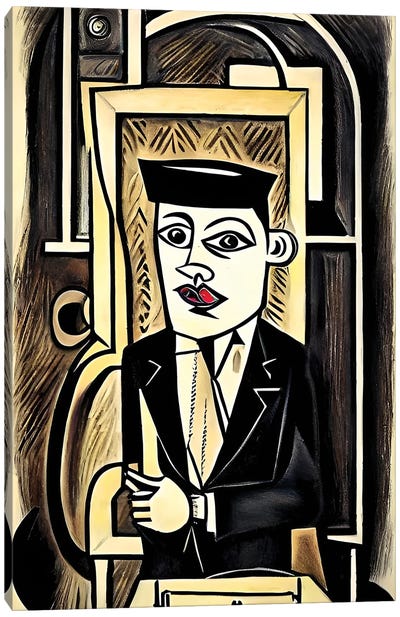 A Notary In The Syle Of Picasso Canvas Art Print - Alessandro Della Torre
