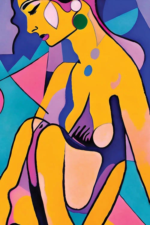 Bikini Girl In The Syle Of Picasso