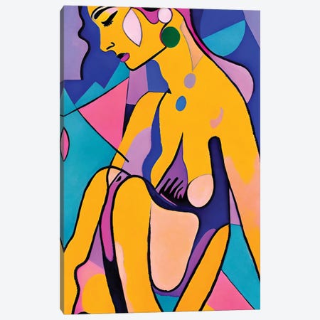 Bikini Girl In The Syle Of Picasso Canvas Print #ADT1498} by Alessandro Della Torre Canvas Art Print