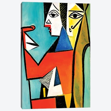 Workers In The Syle Of Picasso Canvas Print #ADT1500} by Alessandro Della Torre Canvas Art Print