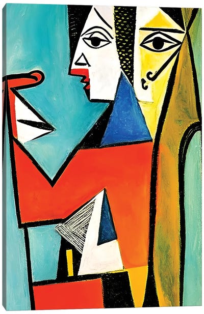 Workers In The Syle Of Picasso Canvas Art Print - Alessandro Della Torre