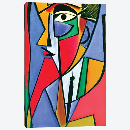 Man Worker In The Style Of Picasso Canvas Print #ADT1502} by Alessandro Della Torre Art Print