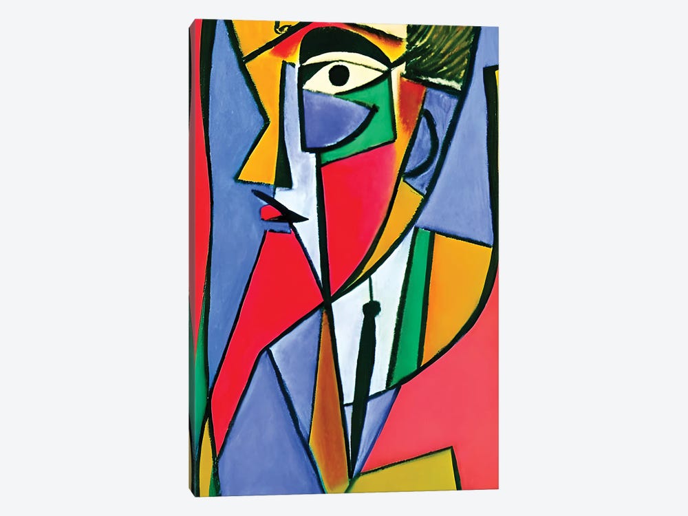 Man Worker In The Style Of Picasso by Alessandro Della Torre 1-piece Canvas Artwork