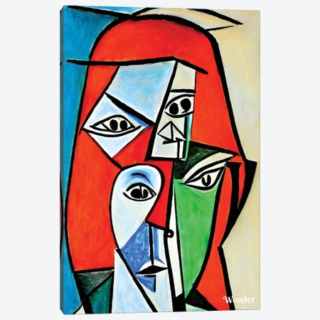 Woman Worker In The Style Of Picasso Canvas Print #ADT1503} by Alessandro Della Torre Canvas Art Print