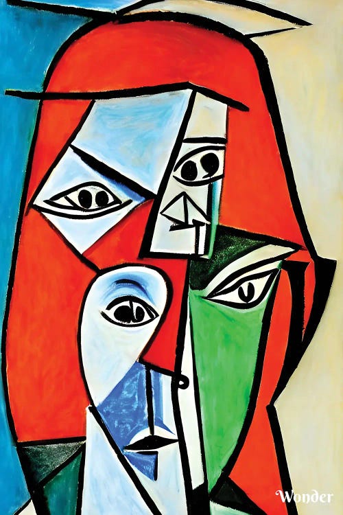 Woman Worker In The Style Of Picasso