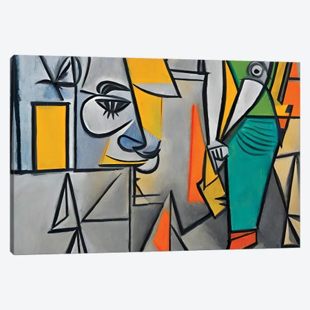 Some Workers In The Style Of Picasso Canvas Print #ADT1504} by Alessandro Della Torre Canvas Wall Art