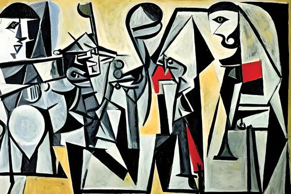 Cubism: Hard Work In The Style Of Picasso by Alessandro Della Torre