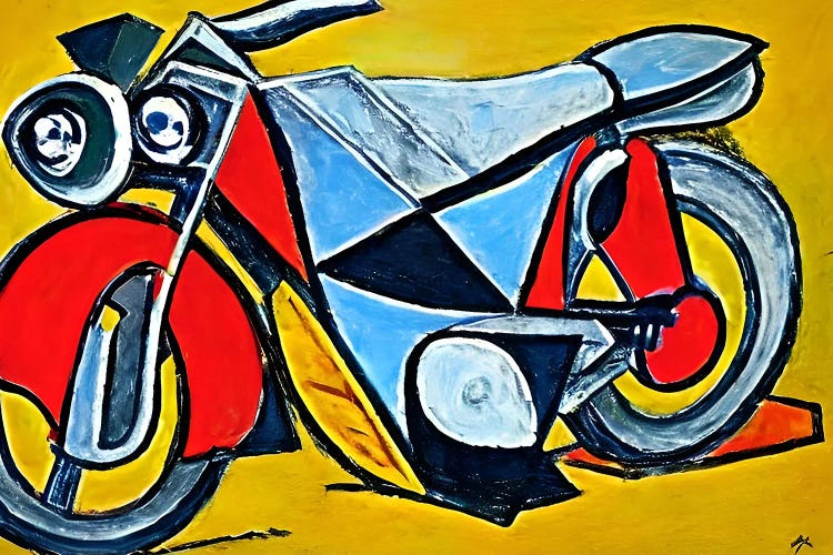 Another Motorbike In The Style Of Picasso