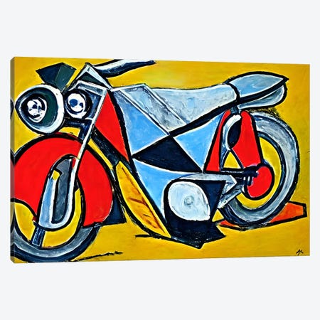 Another Motorbike In The Style Of Picasso Canvas Print #ADT1528} by Alessandro Della Torre Canvas Print