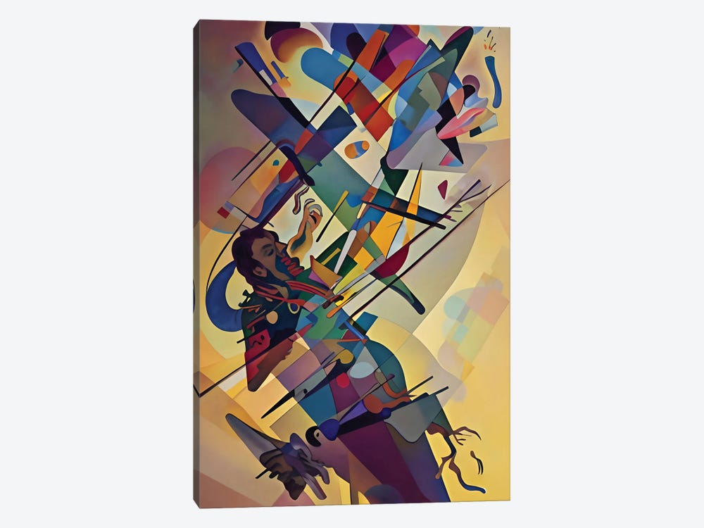 Abstract Paint In The Style Of Kandinsky II by Alessandro Della Torre 1-piece Canvas Print