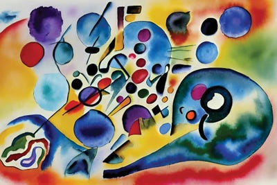 Abstract Paint In The Style Of Kandinsky V by Alessandro Della Torre framed canvas print