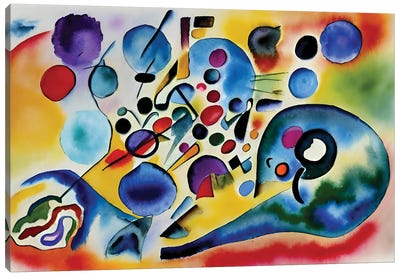 Abstract Paint In The Style Of Kandinsky V Canvas Art Print - Alessandro Della Torre