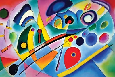 Abstract Paint In The Style Of Kandinsky VI by Alessandro Della Torre framed canvas print