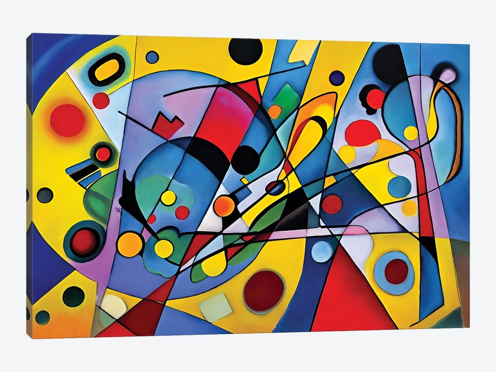 Abstract Paint In The Style Of Kandinsky VII by Alessandro Della Torre 1-piece Canvas Wall Art