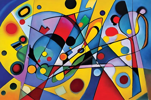 All Things Kandinsky: Abstract Paint In The Style Of Kandinsky VII by Alessandro Della Torre