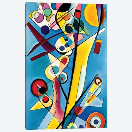 Abstract Painting In The Style Of Kandinsky XVI Canvas Print #ADT1546} by Alessandro Della Torre Canvas Artwork