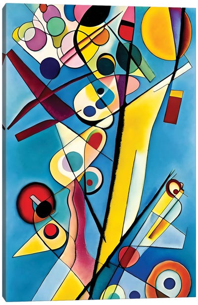 Abstract Painting In The Style Of Kandinsky XVI Canvas Art Print - Alessandro Della Torre