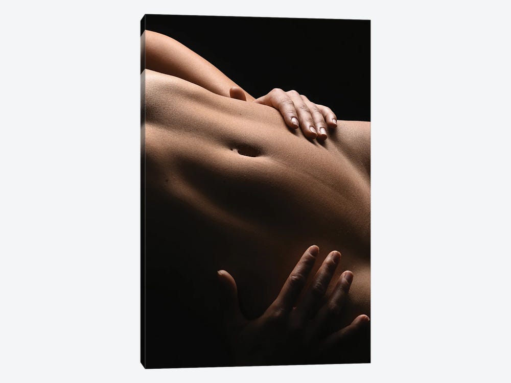 Nude Woman's Belly Nutton Naked by Alessandro Della Torre 1-piece Canvas Print