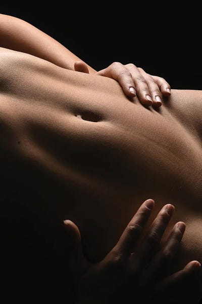 Nude Woman's Belly Nutton Naked