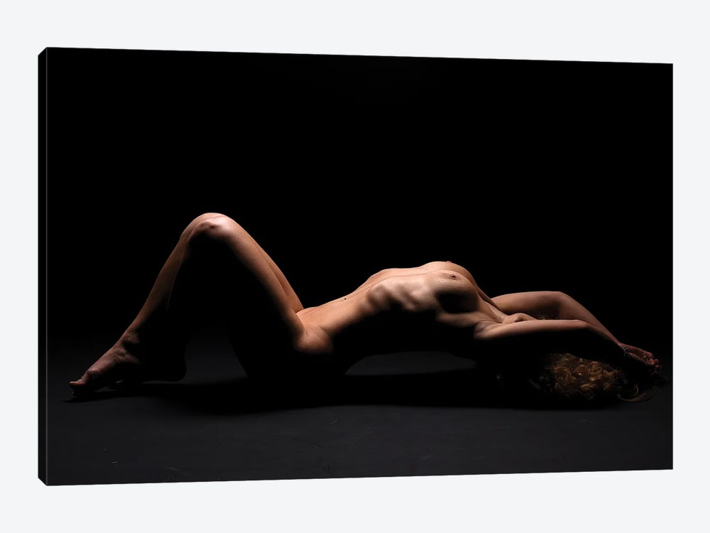 Nude Woman's Body Bodyscape Laying Down Naked by Alessandro Della Torre 1-piece Canvas Wall Art