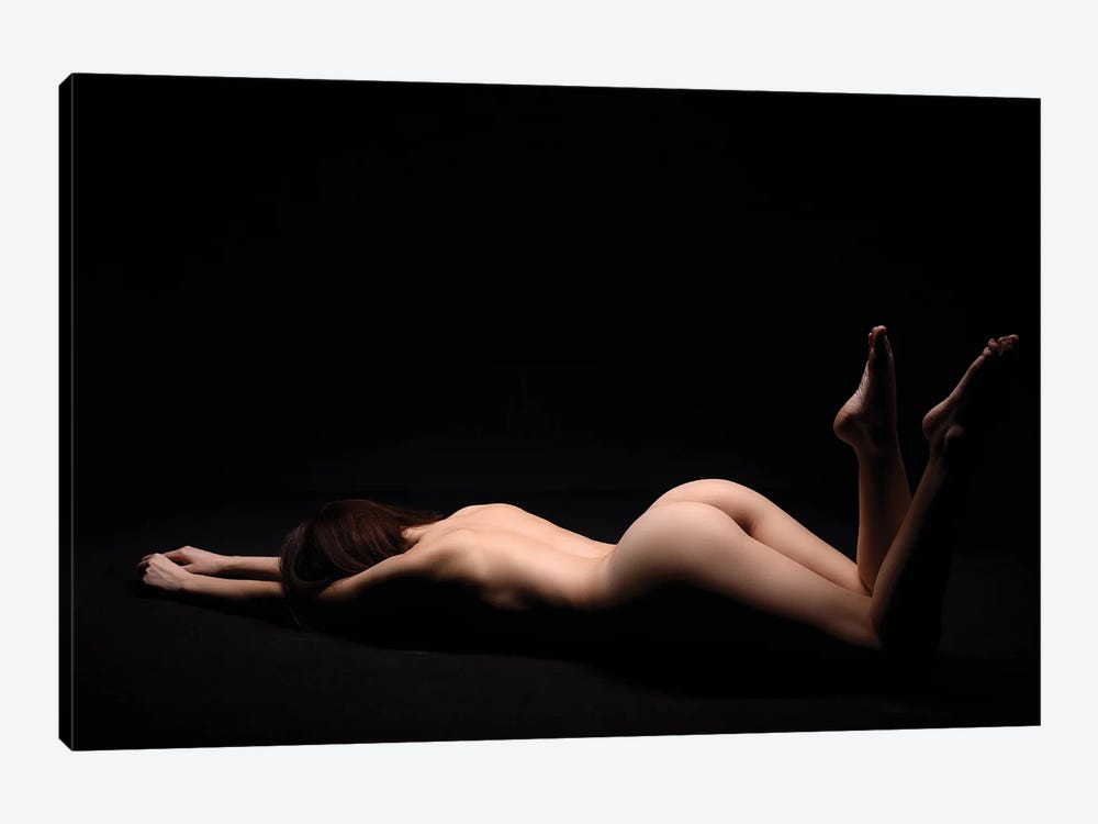 Nude Woman Laying Down Naked With Back Upwords In Sexy And Sensual Photography II by Alessandro Della Torre 1-piece Canvas Art