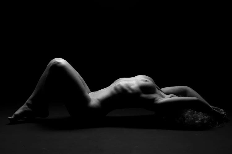 Nude Black And White Photography Of Naked Laying Down Girl I