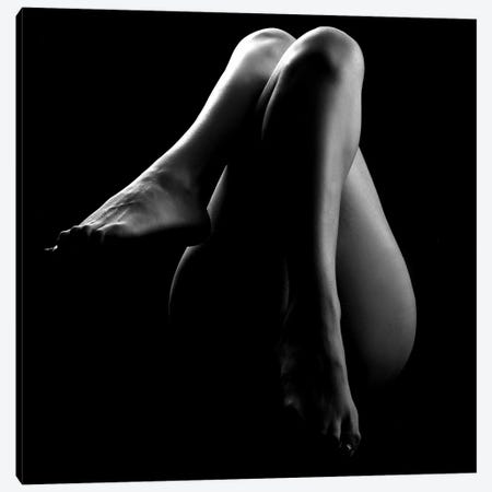 Black And White Nude Woman's Legs I Canvas Print #ADT1} by Alessandro Della Torre Art Print