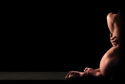 Nude Woman's Back From Behind Naked And Sexy by Alessandro Della Torre canvas print