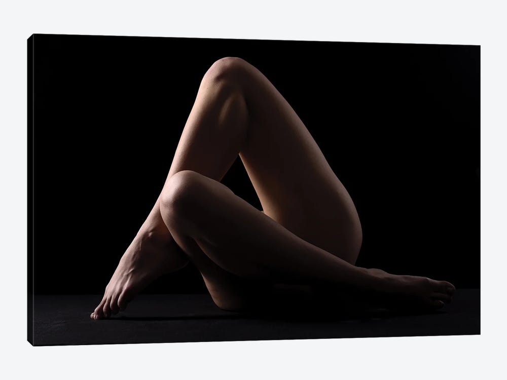 Nude Crossed Woman's Legs Naked by Alessandro Della Torre 1-piece Canvas Wall Art