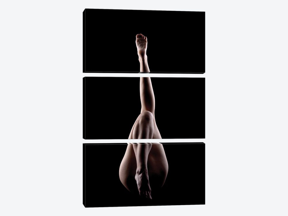 Nude Woman's Naked Legs by Alessandro Della Torre 3-piece Canvas Print