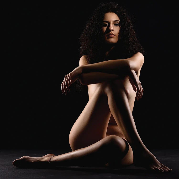 Woman's Nude Sensual With Crossed Legs And Arms II