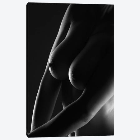 Nude Fine Art Black And White Woman's Breast And Chest Canvas Print #ADT20} by Alessandro Della Torre Canvas Art
