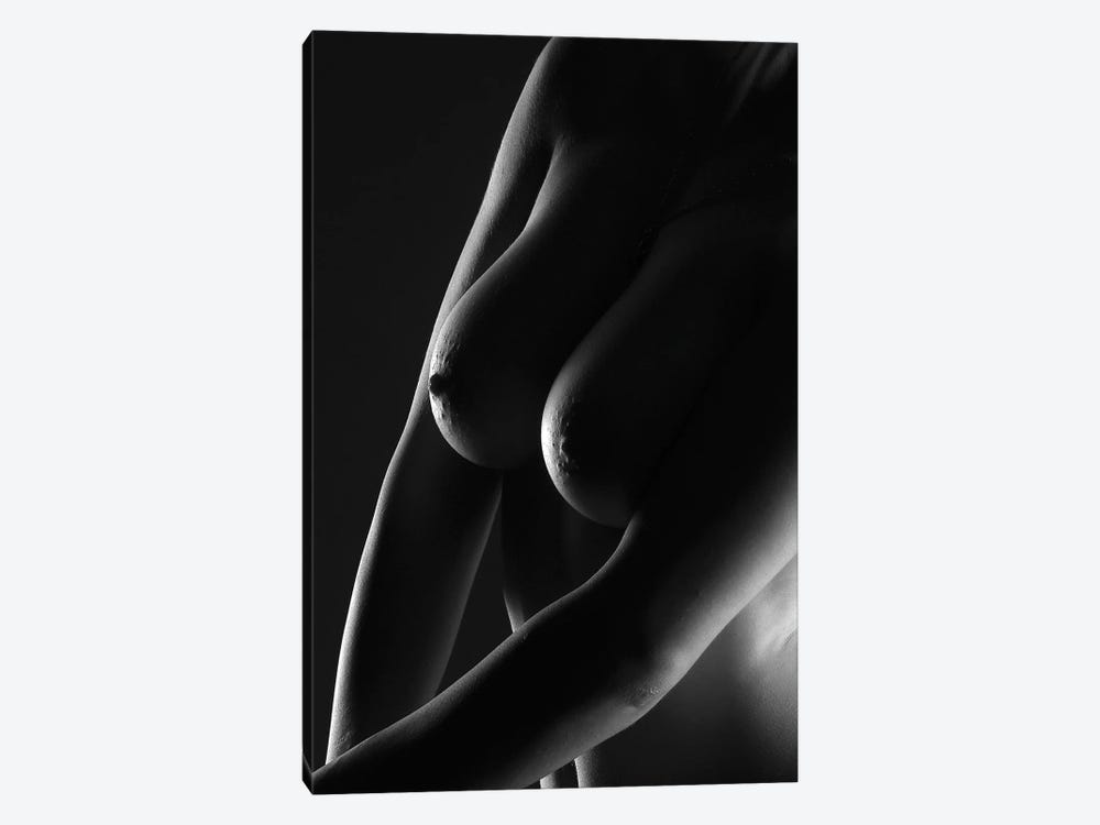 Nude Fine Art Black And White Woman's Breast And Chest by Alessandro Della Torre 1-piece Canvas Art