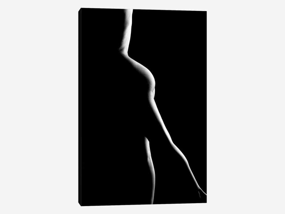 Nude Fine Art Standing Naked Woman's Body Sexy In Black And White X by Alessandro Della Torre 1-piece Canvas Art Print