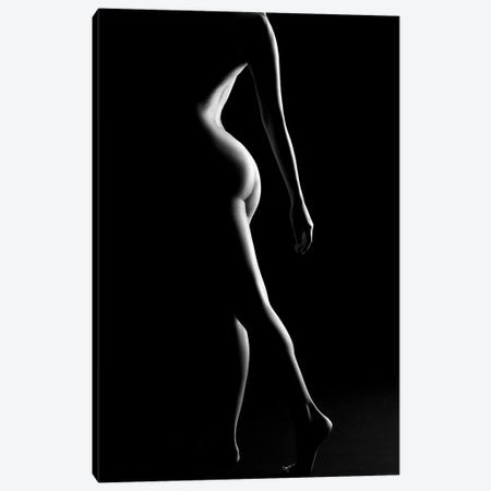 Nude Fine Art Standing Naked Woman's Body Sexy In Black And White XI Canvas Print #ADT228} by Alessandro Della Torre Canvas Wall Art