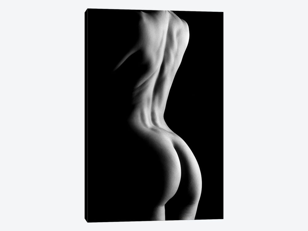 Nude Fine Art Standing Naked Woman's Body Sexy In Black And White XIV by Alessandro Della Torre 1-piece Canvas Artwork
