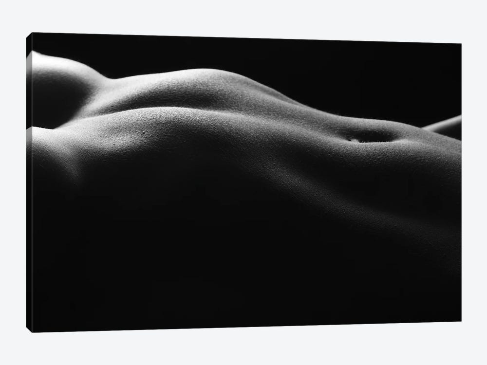 Naked Black And White Nude Belly Button And Female's Abdominal III by Alessandro Della Torre 1-piece Canvas Artwork