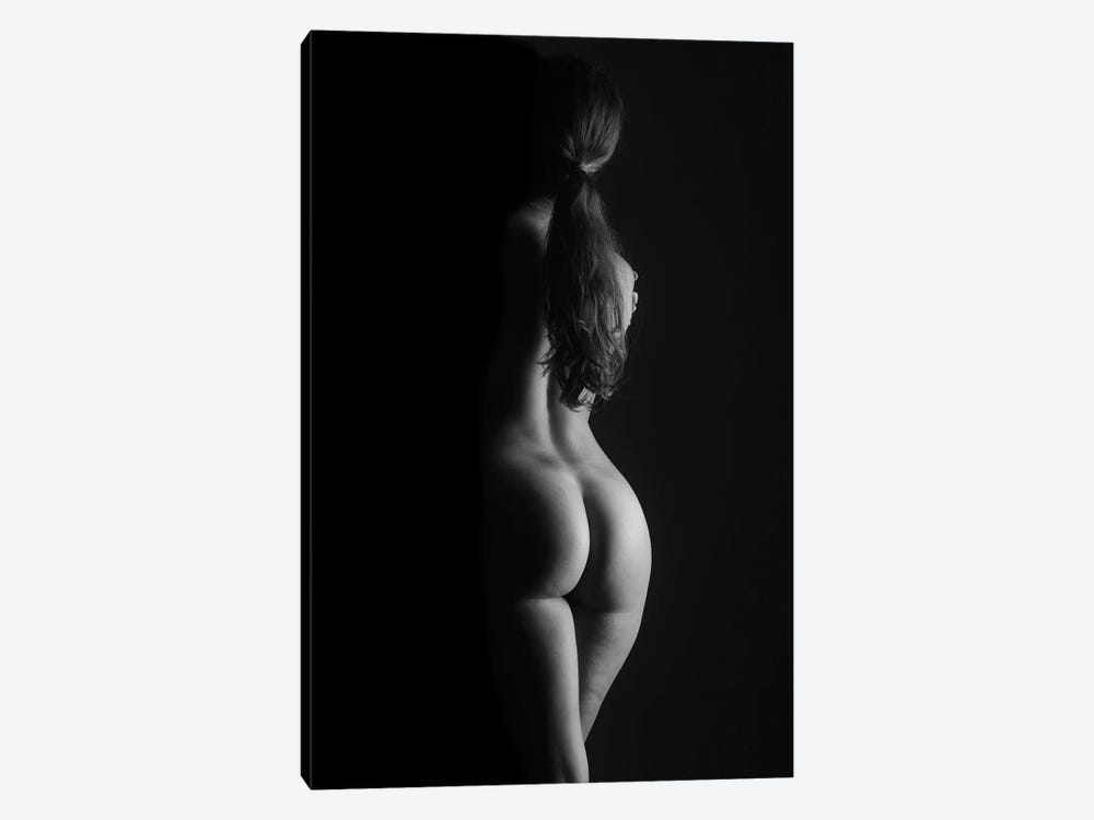 Nude Woman's Back And Buttocks In Black And White Fine Art Photography II by Alessandro Della Torre 1-piece Canvas Wall Art