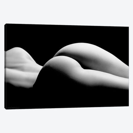 Nude Laying Down Woman Naked Sensual On Black Background XII Canvas Print #ADT250} by Alessandro Della Torre Canvas Print