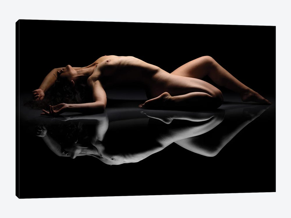 Reflextion Of Fine Art Nude Woman Laying Down Naked IX by Alessandro Della Torre 1-piece Canvas Print