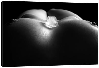 Icecube On Woman's Breast And Chest I Canvas Art Print - Alessandro Della Torre