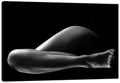Black And White Nude Woman's Legs II Canvas Art Print - Legs