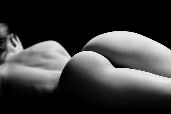 Fine Art Photography: Nude Sensual Woman Laying Down Naked With Perfect Body And Buttocks by Alessandro Della Torre