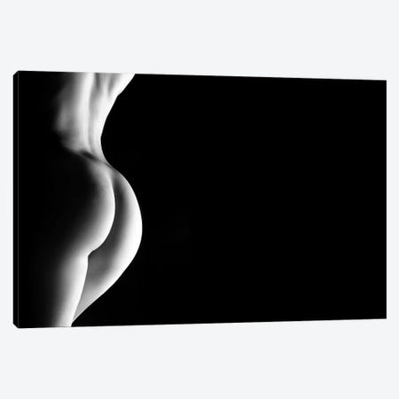Close Up In Black And White Of A Beautiful Nude Woman's Ass And Back Canvas Print #ADT323} by Alessandro Della Torre Canvas Print