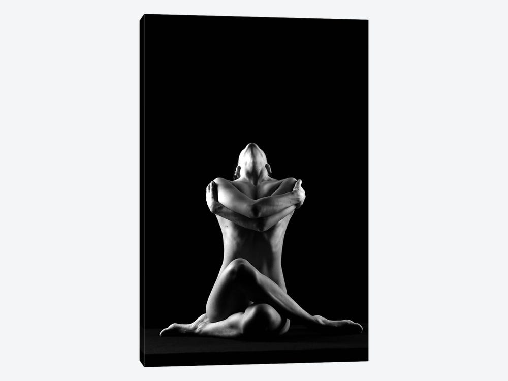 Sitting Down Nude Woman Embracing Naked On Silhouette Photography II by Alessandro Della Torre 1-piece Canvas Wall Art