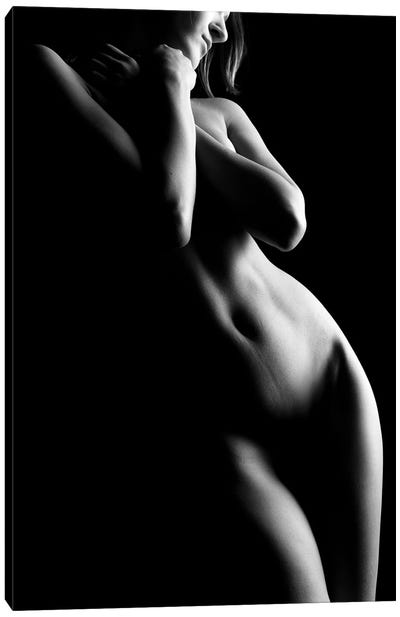 Nude Sensual Woman's Bodyscape Standing Up Naked Sexy III Canvas Art Print - Alessandro Della Torre