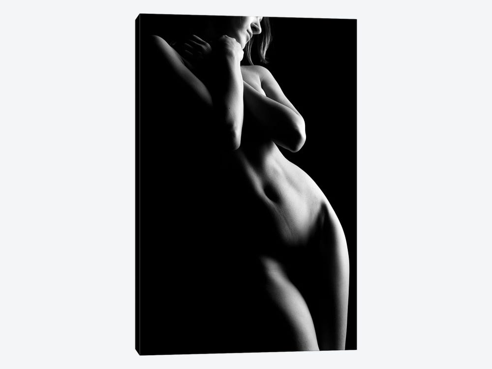 Nude Sensual Woman's Bodyscape Standing Up Naked Sexy III by Alessandro Della Torre 1-piece Canvas Artwork