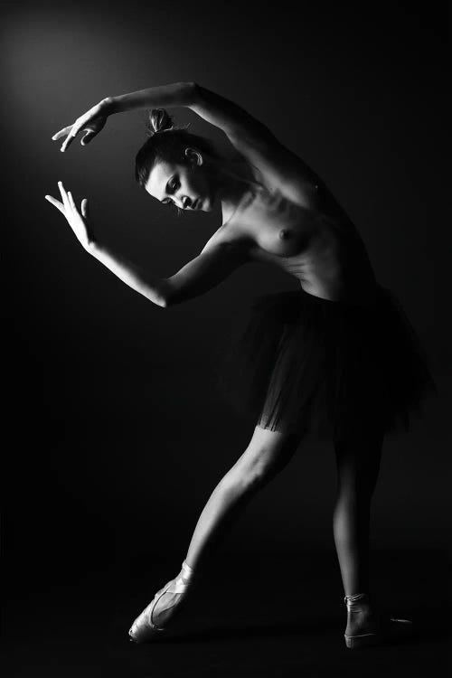 Classic Ballerina Dancer In Ballet Tutu Dress Classical Posing III