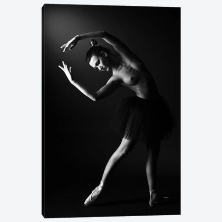 Classic Ballerina Dancer In Ballet Tutu Dress Classical Posing III Canvas Print #ADT351} by Alessandro Della Torre Canvas Wall Art