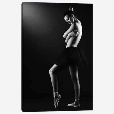 Classic Ballerina Dancer In Ballet Tutu Dress Classical Posing VII Canvas Print #ADT354} by Alessandro Della Torre Canvas Art Print